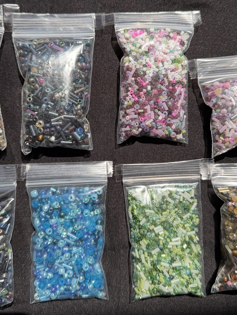 Mixed Seed Bead Packs - Pink, Blue, Green, Iridescent Jewelry Crafts Beading